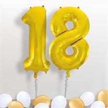 Gold Giant Numbers 18th Birthday Balloon in a Box Gift