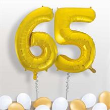 Gold Giant Numbers 65th Birthday Balloon in a Box Gift