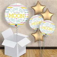 I Love you to the Moon and Back | Baby Shower 18" Balloon in a Box