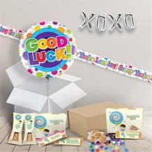 Good Luck Package includes Fudge, Dots Design Balloon and Decorations (XOXO)