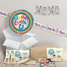 Good Luck Package includes Fudge, Horse Shoe Design Balloon and Decorations (XOXO)
