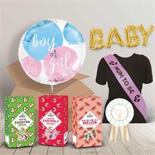Gender Reveal Package includes Sweets, Boy or Girl Balloon and Decorations