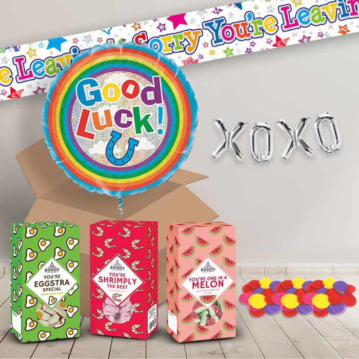 Good Luck Package includes Sweets, Horse Shoe Design Balloon and Decorations (XOXO)