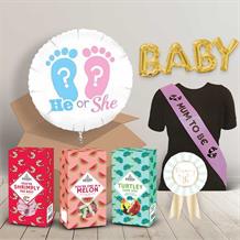 Gender Reveal Gift Sweets, Balloon in a Box & Decorations (He or She)