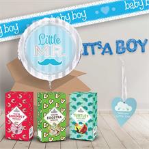 Little Mr New Baby Boy Gifts Sweets & Balloon in a Box | Party Save Smile