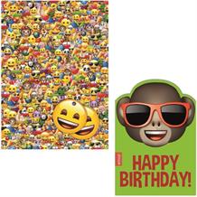 Emoji Giftwrap, Gift Tags and Monkey Shades Birthday Card