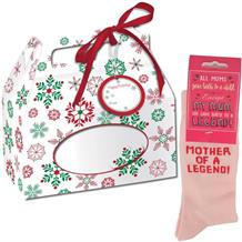 Mother Of A Legend Novelty | Joke Socks in a Christmas Gift Box | Secret Santa