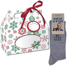My Lucky Socks Novelty | Joke Socks in a Christmas Gift Box | Secret Santa