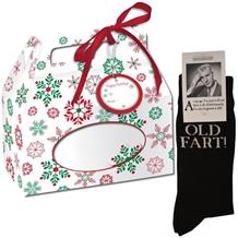 Old Fart Novelty | Joke Socks in a Christmas Gift Box | Secret Santa