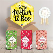 Mum to Be Sweet Box and Inflated Helium Balloon Gift Package in Yellow