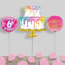 Inflated Happy Birthday Girl | Pink Helium Balloon Package in a Box - Choose your Age.