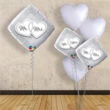 Inflated with Helium Mr and Mrs Diamond | Wedding 18" Foil Balloon-Collect from Store Only