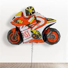 Inflated with Helium Red Motorbike | Motorcycle Giant 30" Foil Balloon-Collect from Store Only