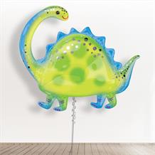 Inflated with Helium Brontosaurus | Dinosaur Giant 32" Foil Balloon-Collect from Store Only