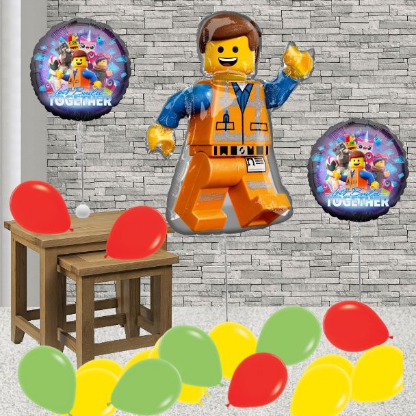 Inflated Lego Movie Emmet Helium Balloon Package in a Box