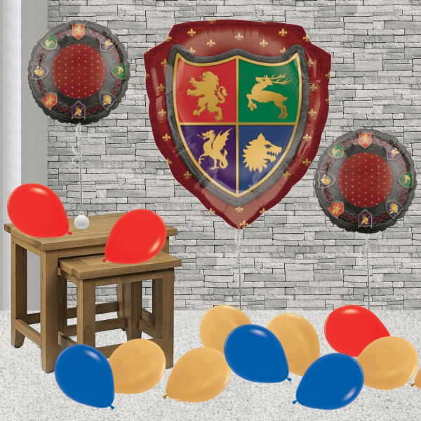 Inflated Medieval Thrones Helium Balloon Package in a Box