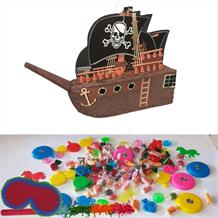 Pirate Ship Pinata Party Kit with Favours and Confetti