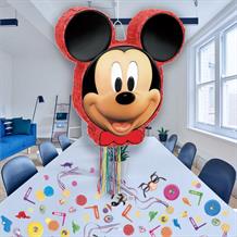 Mickey Mouse Shaped Pull Pinata Party Kit with Favours and Confetti