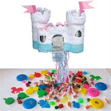 Castle Pull Pinata Party Kit with Favours and Confetti