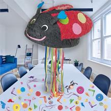 Ladybird Pull Pinata Party Kit with Favours and Confetti