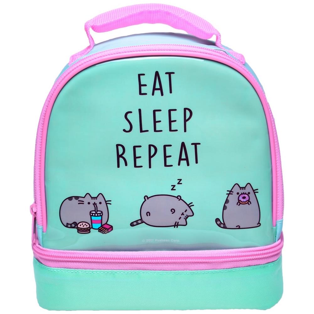 Pusheen Eat Sleep Repeat Two Compartment Lunch Bag 