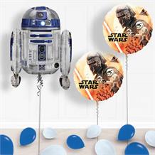 Inflated Star Wars R2D2 Helium Balloon Package in a Box