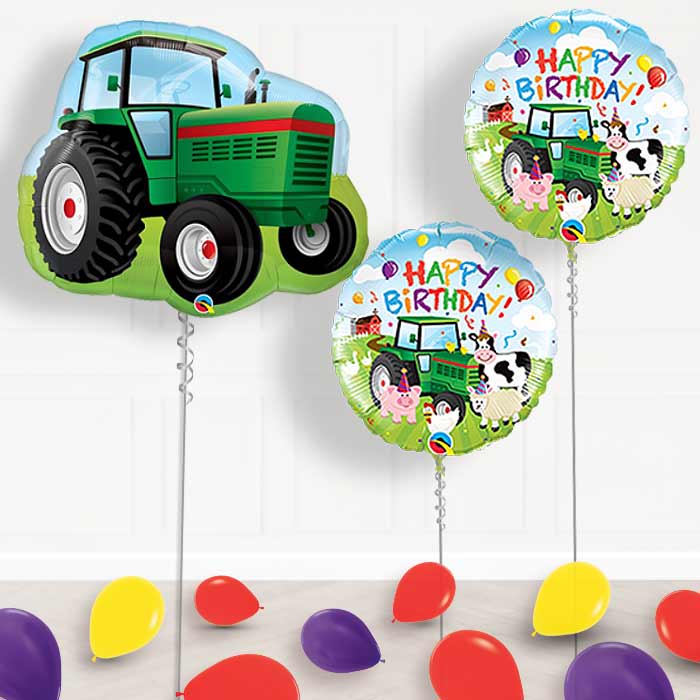 Inflated Tractor | Farm Helium Balloon Package in a Box