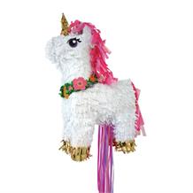 Unicorn Flowers Shaped Pull Pinata Party Game | Decoration