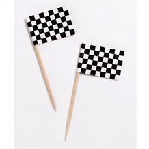 Chequered Flag Racing Party Cake Picks | Decorations