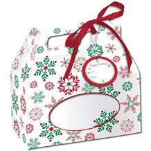 Red and Green Snowflake Christmas Gift | Treat Box