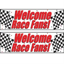 Chequered Flag Racing Race Fans Party Banner | Decoration
