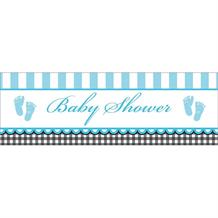 Sweet Baby Feet Blue Party Banner | Decoration