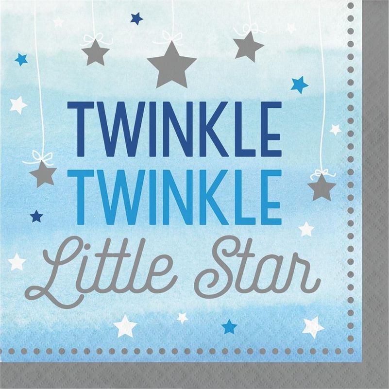 Blue Twinkle Star Party Napkins | Serviettes