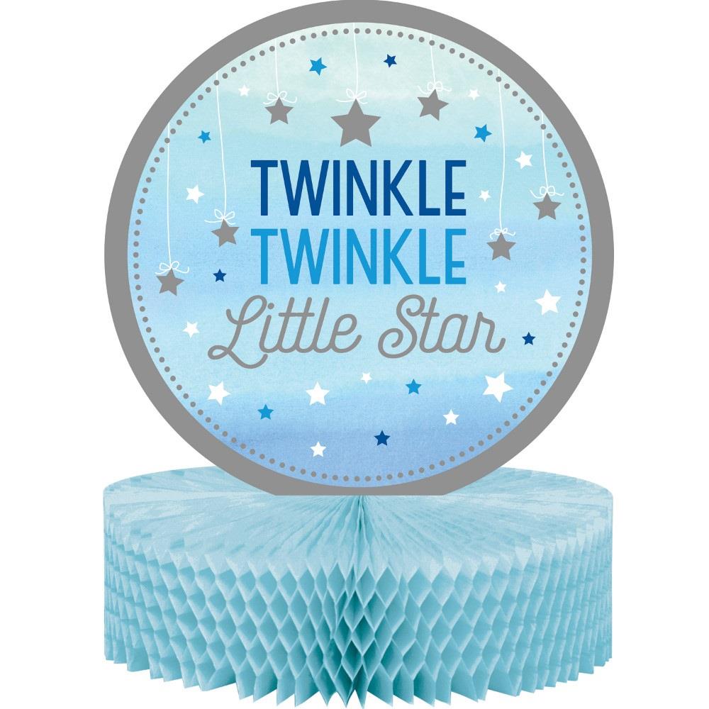 Blue Twinkle Star Party Honeycomb Table Centrepiece | Decoration