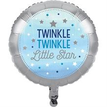 Blue Twinkle Star Foil | Helium Party Balloon
