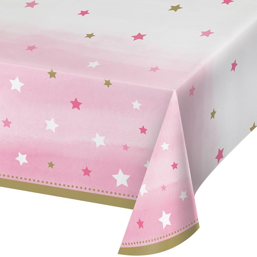 Pink Twinkle Star Party Tablecover | Tablecloth