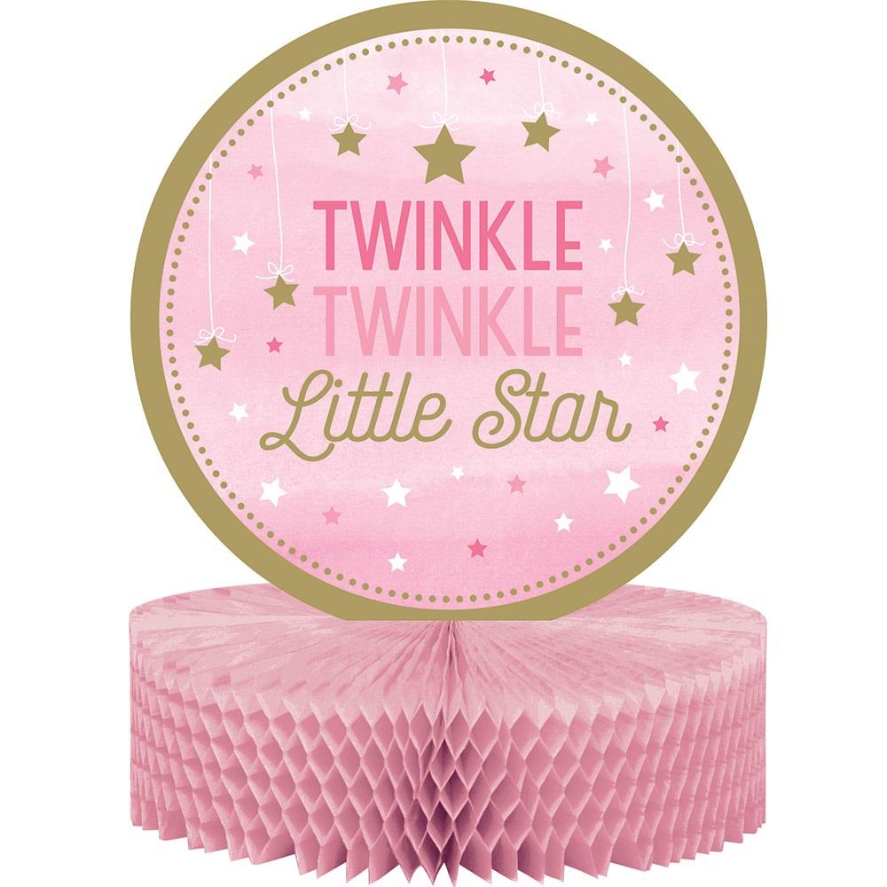 Pink Twinkle Star Party Honeycomb Table Centrepiece | Decoration