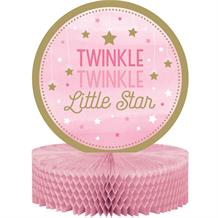 Pink Twinkle Star Party Honeycomb Table Centrepiece | Decoration