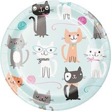 Purrfect Cat Party Cake Plates