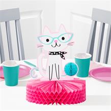 Purrfect Cat Party Honeycomb Table Centrepiece | Decoration
