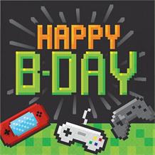 Gaming | Game On Party Happy Birthday Napkins | Serviettes