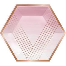 Rose Gold Pink Party 25cm Party Plates