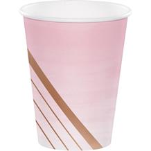 Rose Gold Pink Party Cups