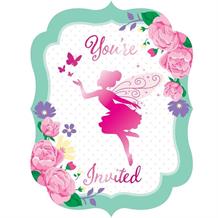 Floral Fairy Sparkle Party Invitations | Invites