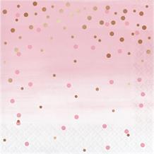 Rose Gold Pink Party Napkins | Serviettes