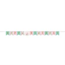 Floral Tea Party Happy Birthday Party Banner | Decoration