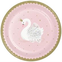 Stylish Swan 23cm Party Paper Plates