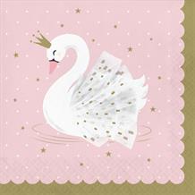Stylish Swan Party Napkins | Serviettes