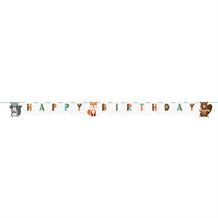 Woodland Animal Happy Birthday Banner | Party Save Smile