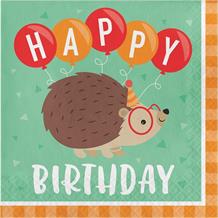 Hedgehog Happy Birthday Party Napkins | Serviettes